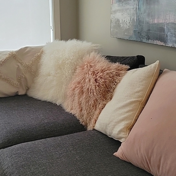 WEST ELM Mongolian lamb pillow cover - Picture 6 of 11